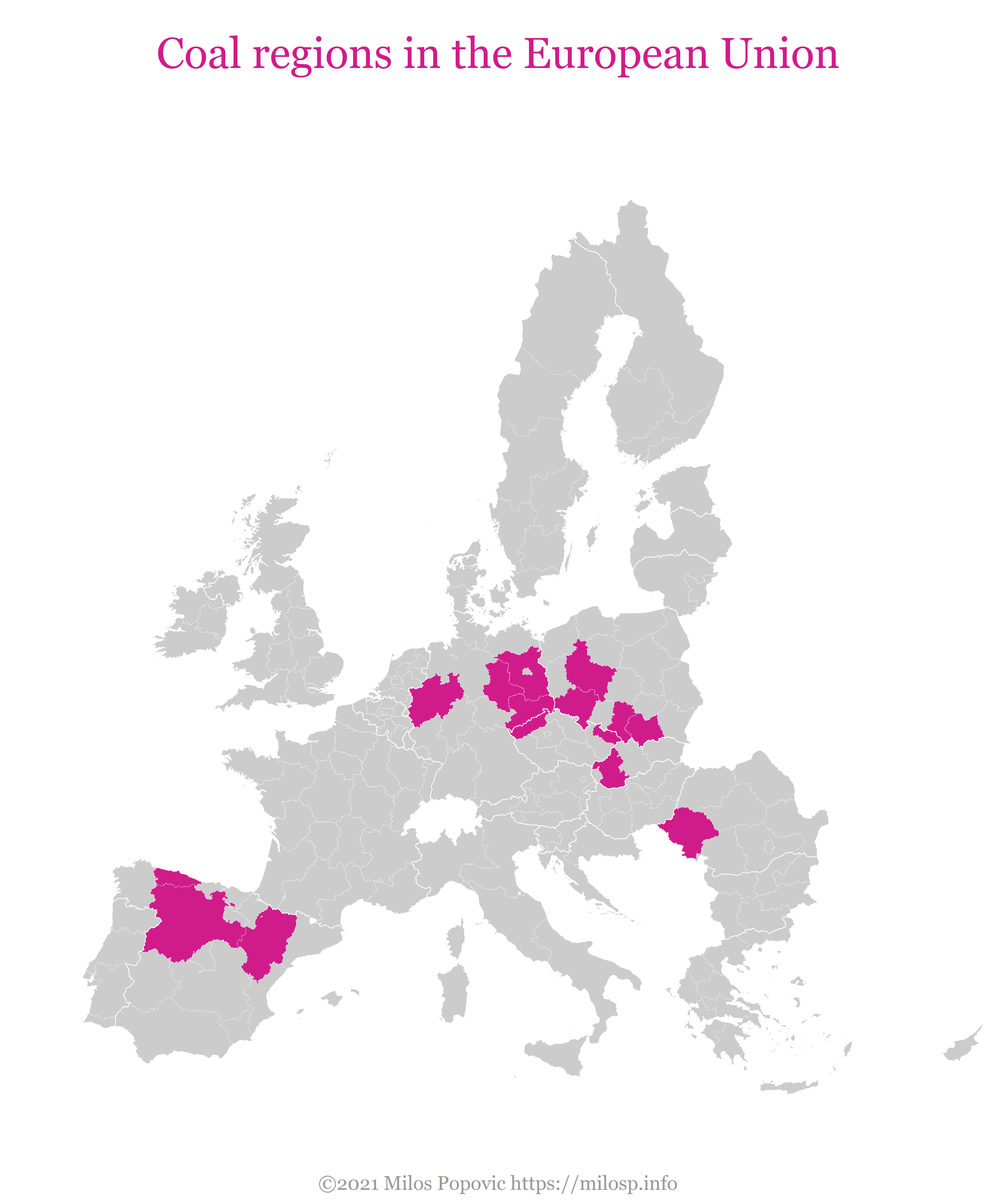 “Coal regions in the model.